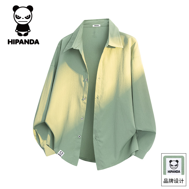 HiPanda你好熊猫秋季长袖衬衫男士新款宽松休闲百搭衬衣外套男GH,男装,衬衫,淘宝优惠券,粉丝福利购,淘宝优惠卷