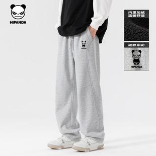 百搭弯刀裤 新款 美式 2025冬季 加绒阔腿香蕉裤 Hipanda你好熊猫时尚