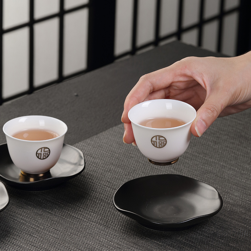 只装家用品茗羊脂玉杯子茶碗