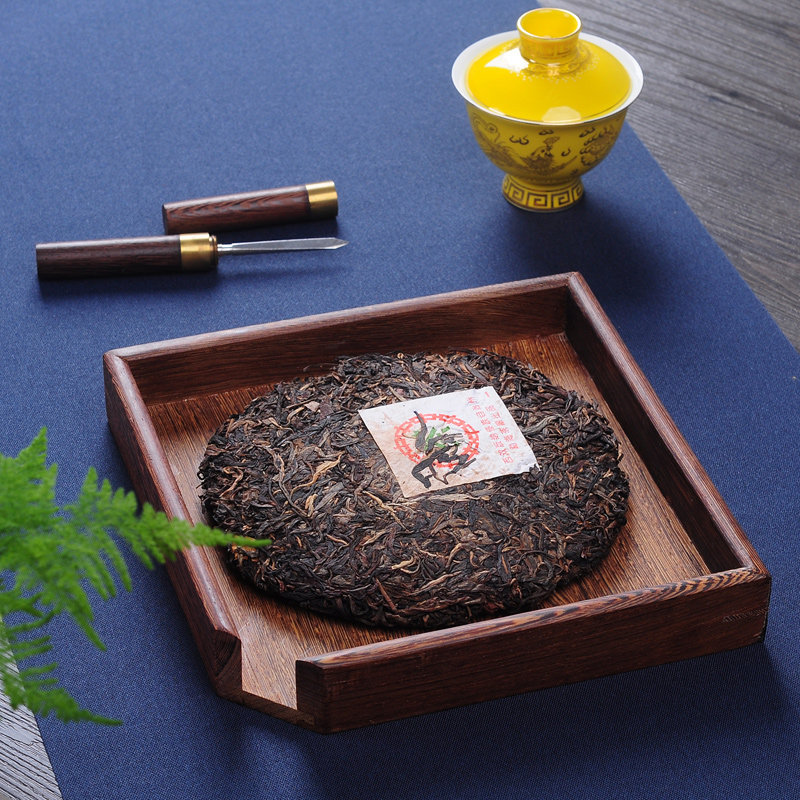 好茗天 鸡翅木普洱分茶盘赏评茶盒茶托 托 撬茶盘实木开 茶盒茶道