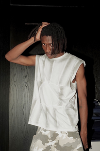 Phantomhunter芬特亨克 破坏宽松喷马骝圆领印花拼接夏季背心男女