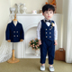 男童礼服套装 秋冬 花童宝宝周岁生日帅气主持人演出服英伦马甲套装