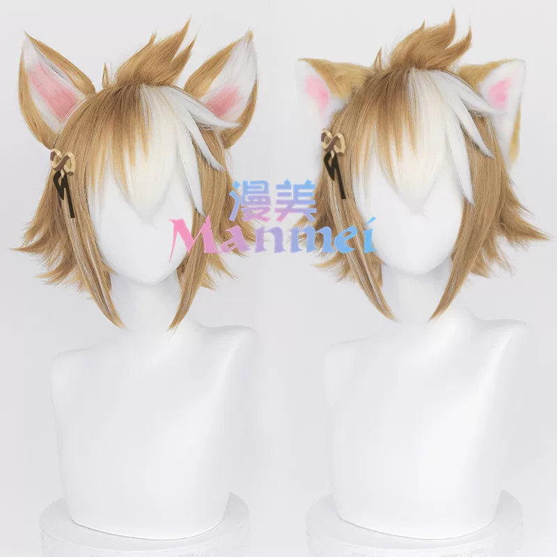 漫美 The original Goro god cos wigs of rebels, the top ears on the top of the hair head of the rice wife,