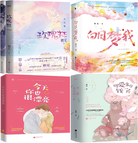 【正版包邮】栖见小说6册：玫瑰挞：完结篇+玫瑰挞+白日梦我+今天你也很漂亮+可爱多少钱一斤（上下）言情小说