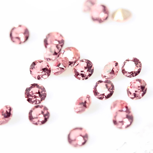 施华洛1028 1088浅玫红223圆形尖底钻天鹅饰品补钻美甲水晶堆diy
