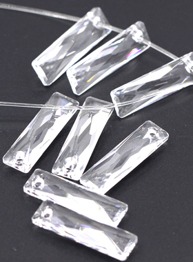 施华洛水晶奥地利6465长方体001白色吊坠DIY项链耳环服装挂件散钻