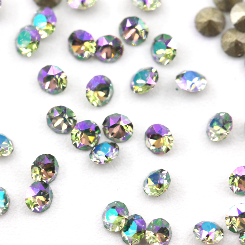 施家水晶天堂之光圆形尖底美甲钻