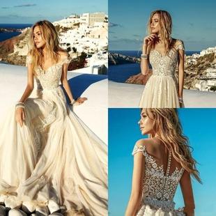 Dresses Beach Chiffon 定做婚纱礼服 Wedding Boho hampagne