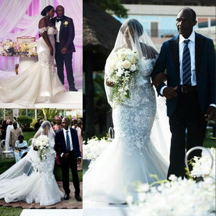 Bridal 主婚纱新款 Gown Wedding Dress 新娘长拖尾梦幻齐地显瘦