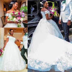 Dresses Gown 婚纱礼服2020大拖尾气质新娘森系超仙梦幻 Wedding