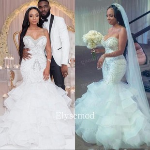 Dresses Nigerian Gowns Wedding 定做婚纱礼服 Bridal