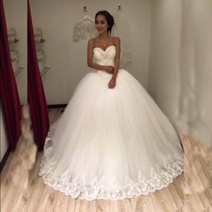 婚纱礼服2020大码韩式齐地抹胸新娘结婚高腰孕妇 Wedding Dress