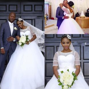 短袖 Bridal 保暖婚纱孕妇齐地大码 Gown Dresses Wedding 新娘韩版