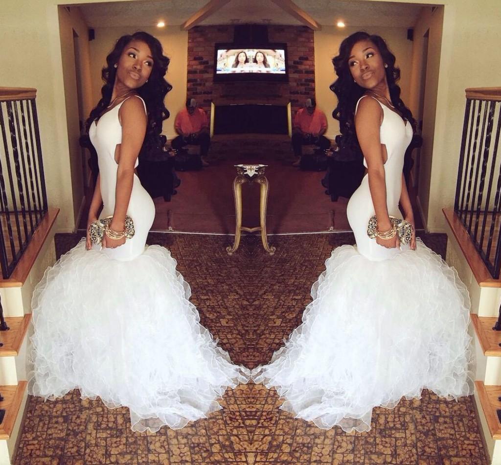 公主风齐地大码秋冬季结婚礼服