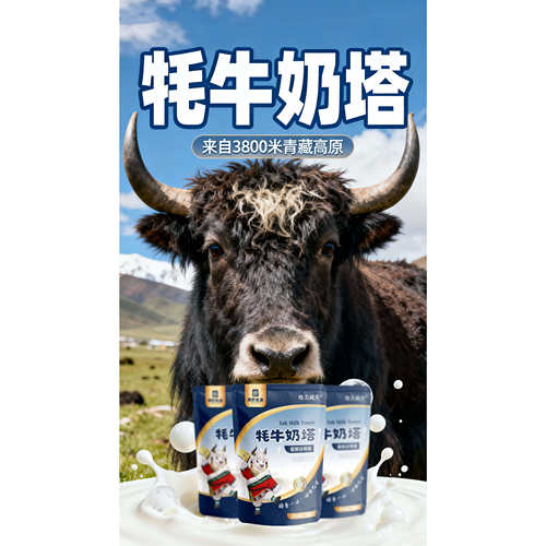 临期牦牛奶塔羊奶塔骆驼奶青海内蒙旅游推荐粗粮谷物味牦牛奶160g