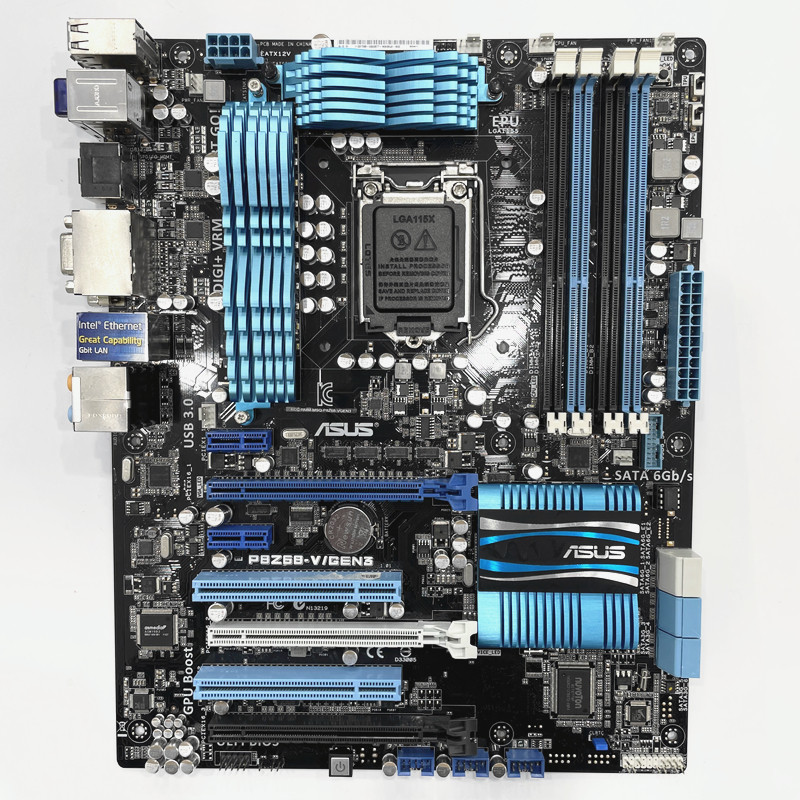 质保一年库存新 asus/华硕 p8z68-v/gen3  十四相供电 支持3770k