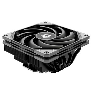 ID-COOLING IS-55X黑化版薄款12CMARGB下压式五热管温控CPU散热器
