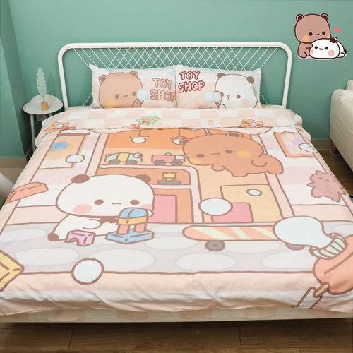 小熊猫一二布布四件套棉可爱原创