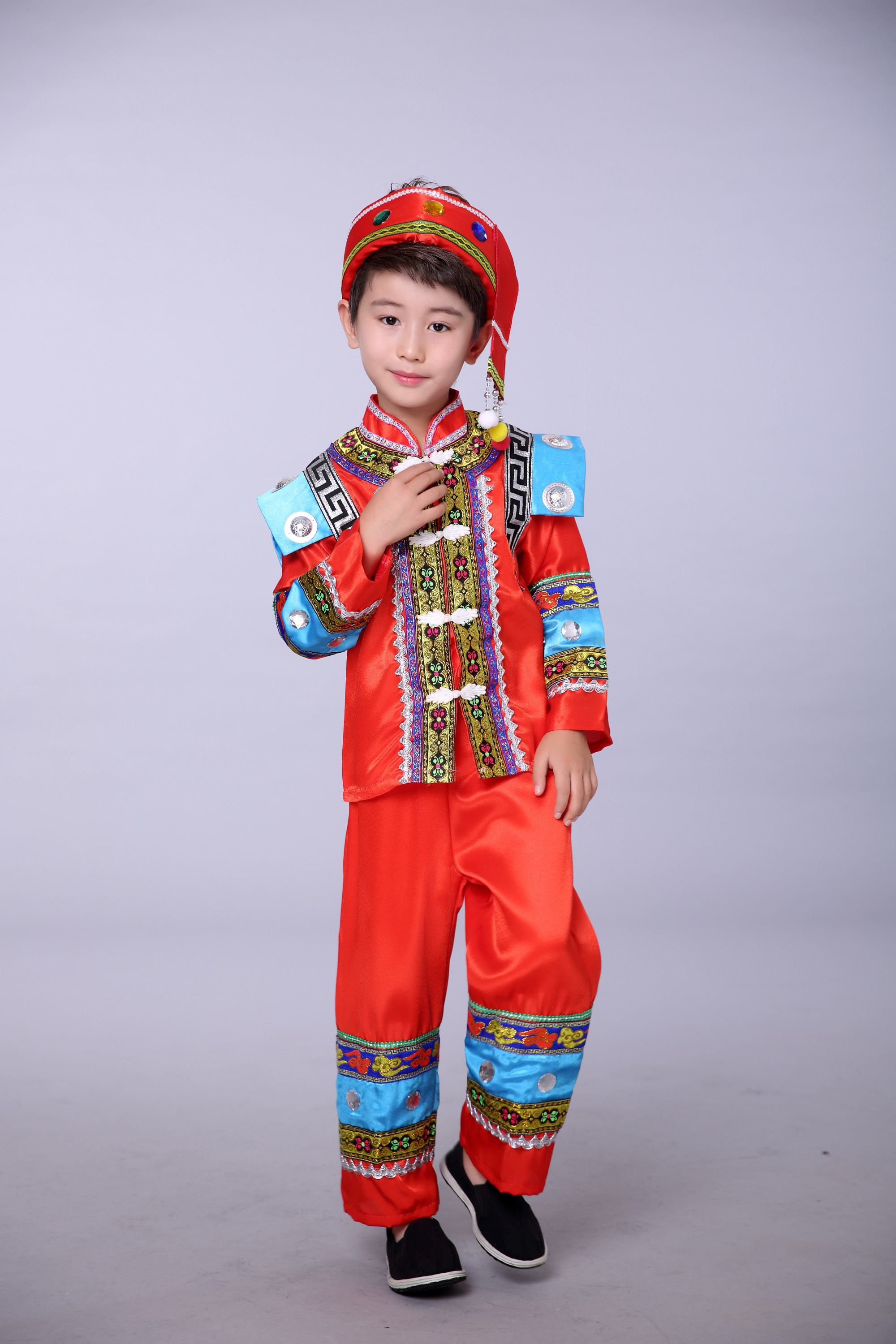 Autumn and winter children Ethnic minority show clothing Boy Hmong Guangxi Zhuang Yi Hulusi stage Costumein the Children/Baby/Family fitted , Children's costumes  category - from Buy2taobao.com to provide professional Taobao agent buy service
