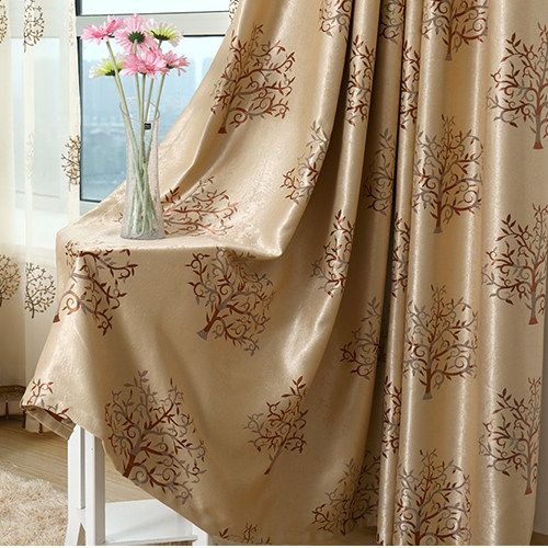 26新款欧式提花成品窗帘布料定制客厅卧室飘窗遮光布帘简约落地窗