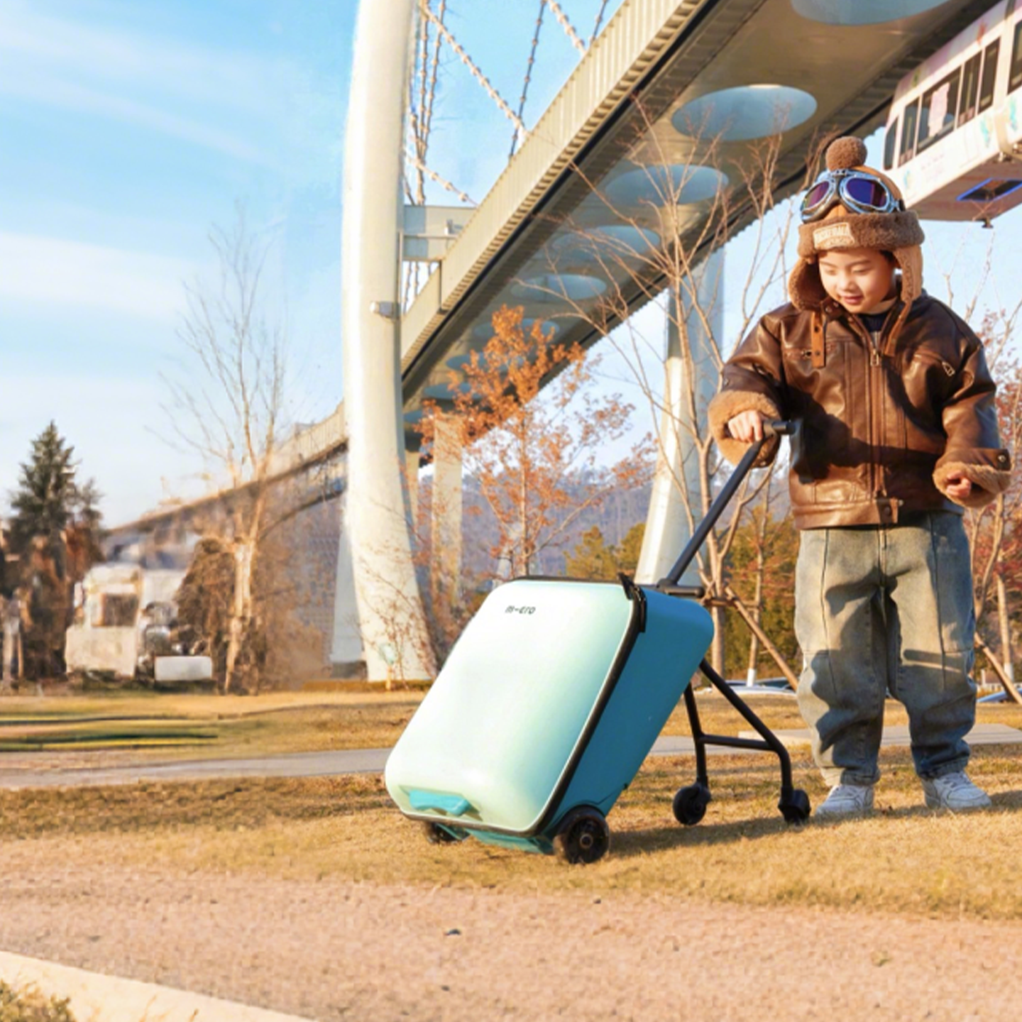 迈古micro儿童行李箱20寸拉杆箱可坐骑推车登机箱二合一男生女生