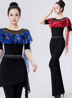 形体服女上衣2005新款礼仪训练短袖套装高端导师芭蕾舞蹈练功服夏