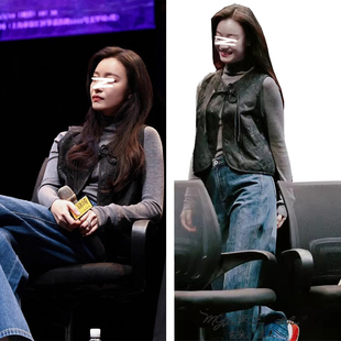 明星同款黑色新中式中国风提花盘扣女士马甲背心高级感气质外套女