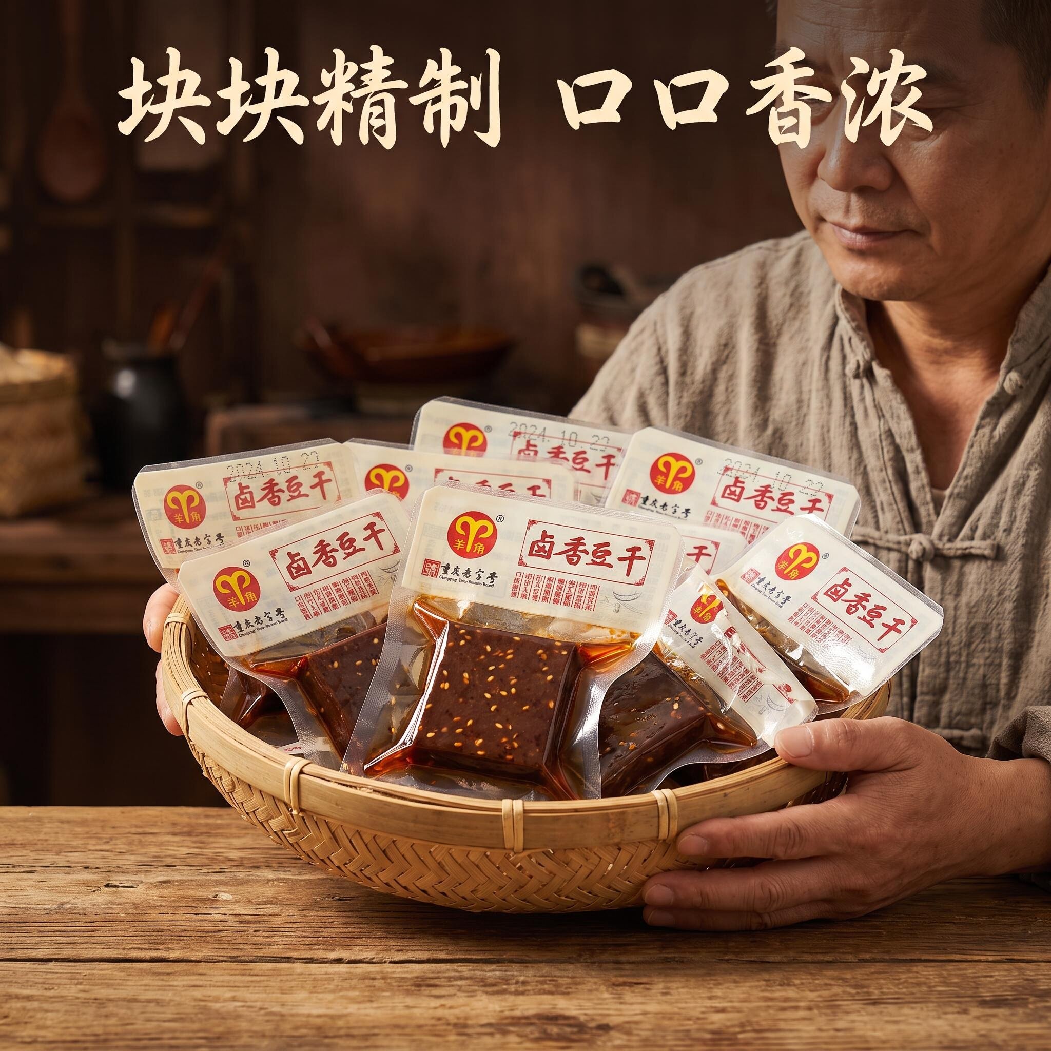 重庆武隆特产羊角卤香豆腐干独立小包装香辣五香味豆干休闲零食