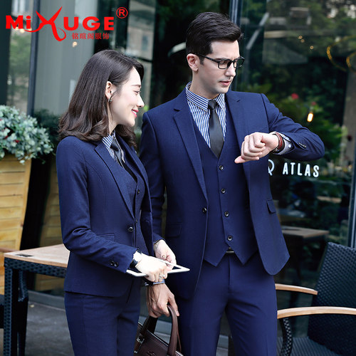 秋冬经理男女西服店员售楼部正装