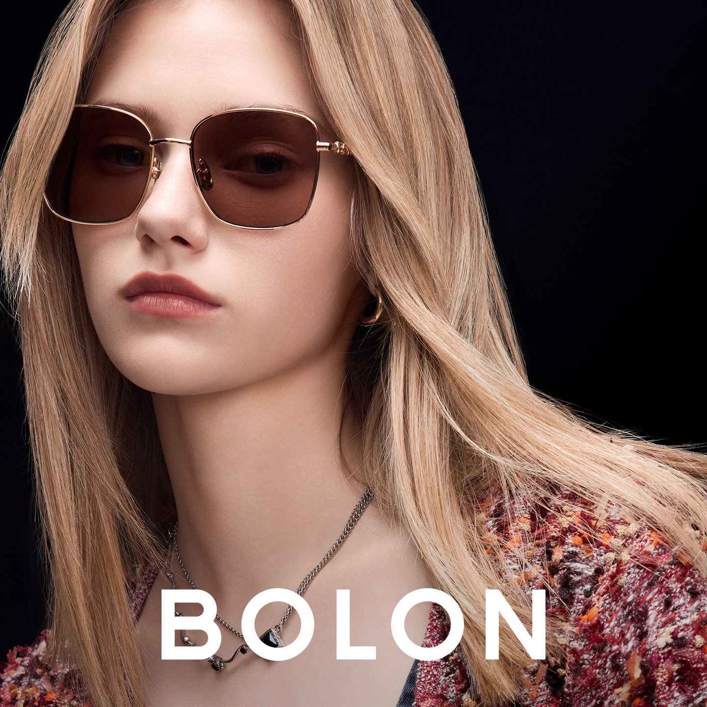 BOLON暴龙眼镜26年新品太阳镜复古金属方框港风防晒墨镜女BL