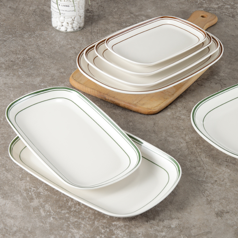 密胺长方形肠粉盘凉菜盘小菜碟子