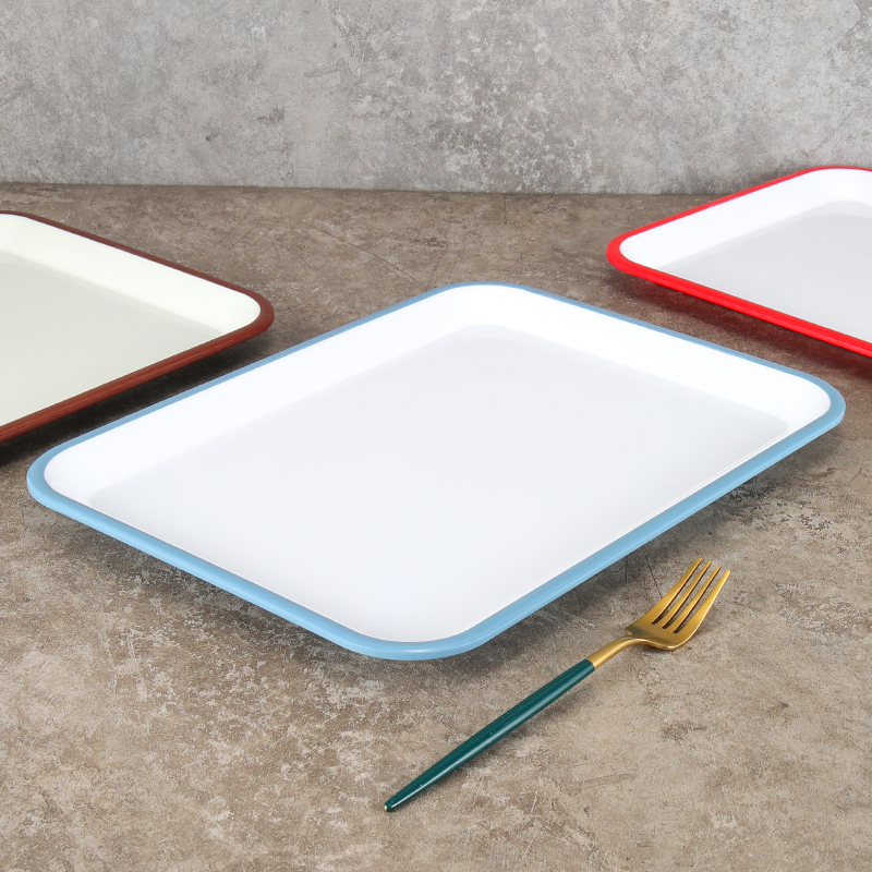 平盘密胺长方形托盘塑料面包托盘