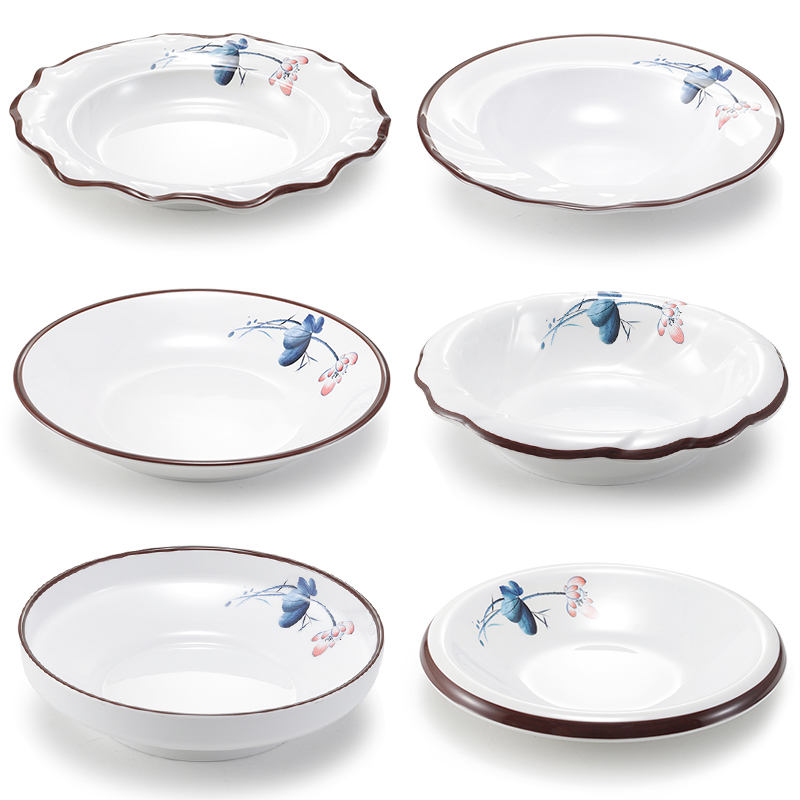 密胺深盘子汤盘草帽盘酸菜鱼饭店