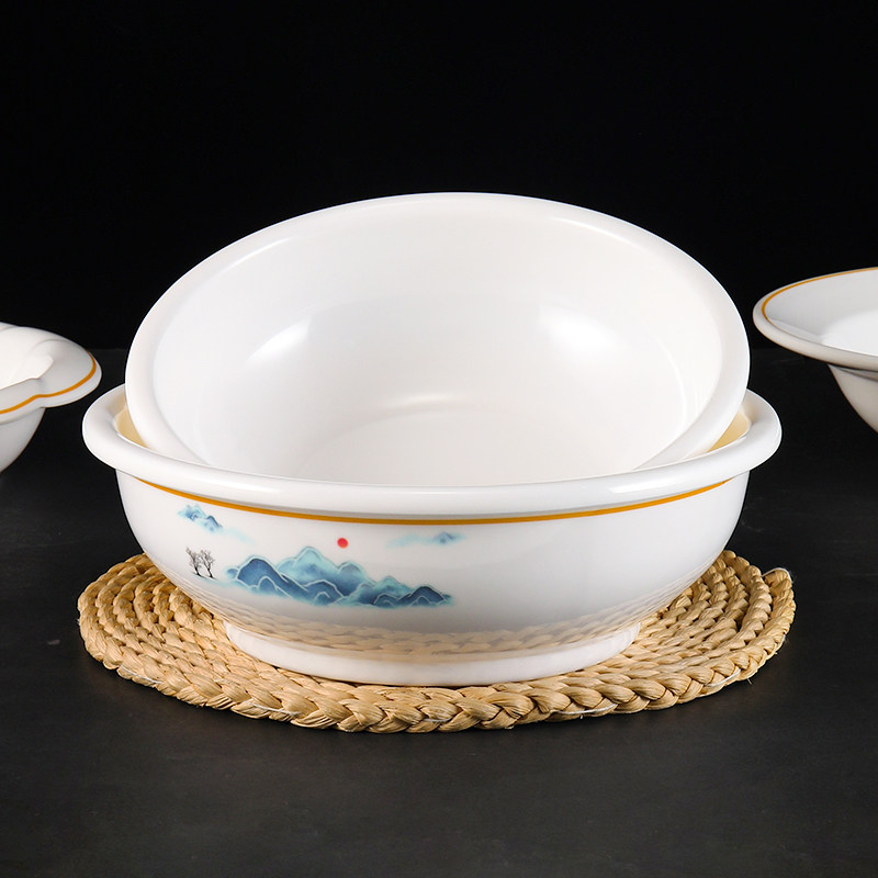 密胺仿瓷汤盆商用餐厅饭店酸菜鱼水煮肉片大盆碗塑料大号汤碗饭碗,餐饮具,碗,淘宝优惠券,粉丝福利购,淘宝优惠卷