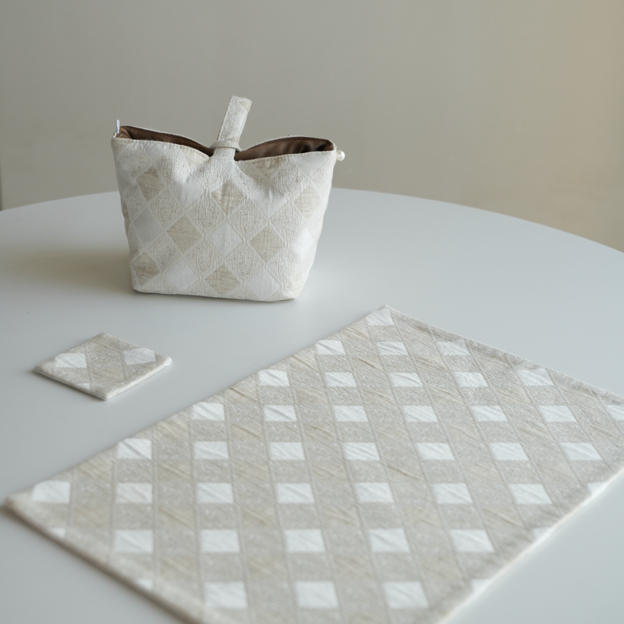 VAST无垠器皿 | 菱格茶席茶巾茶包杯垫棉麻家用桌垫简约中式手工,餐饮具,茶包袋,淘宝优惠券,粉丝福利购,淘宝优惠卷