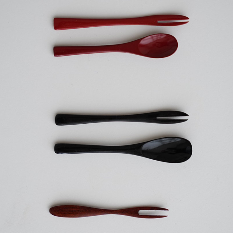 VAST无垠器皿楠木粟木甜品刀叉