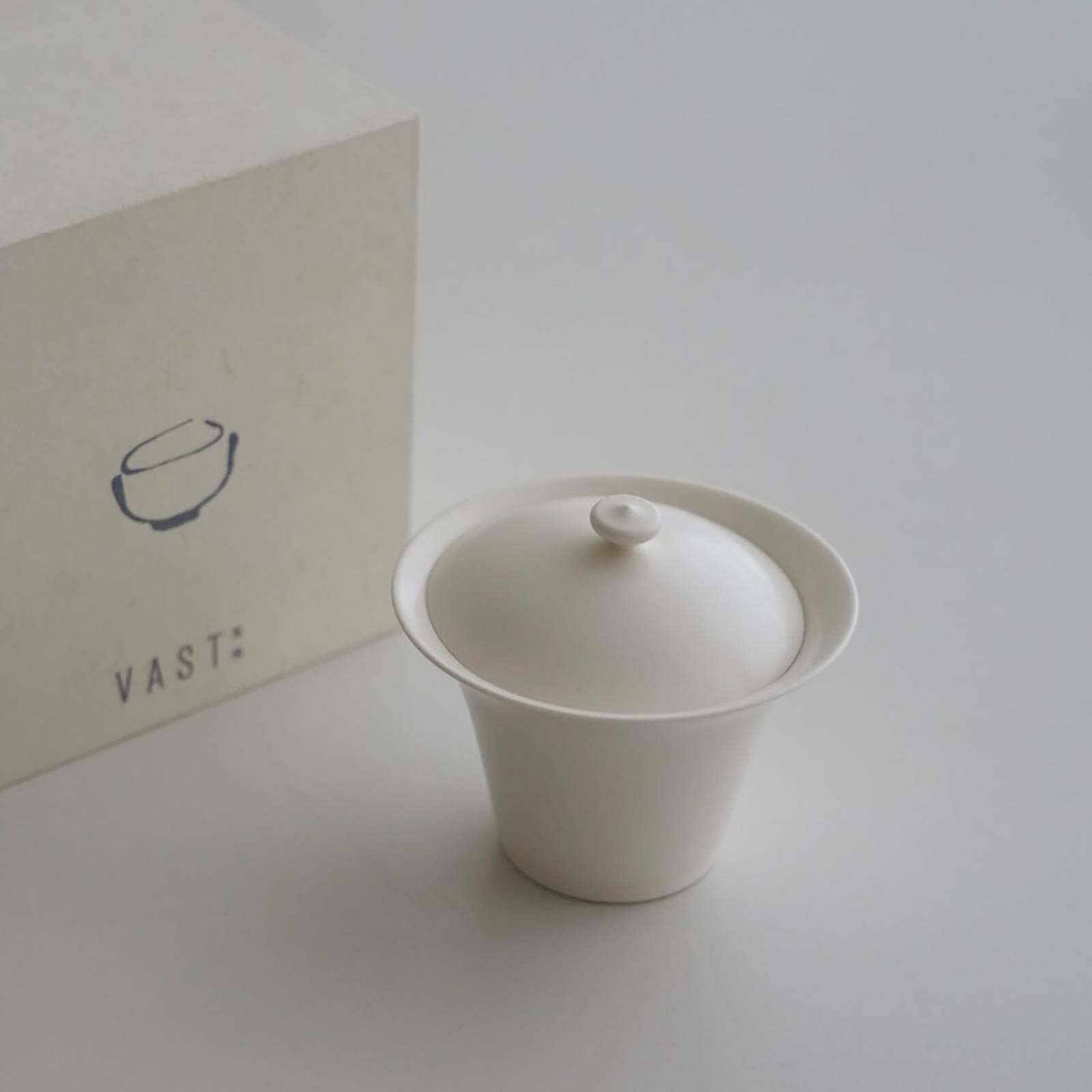 VAST无垠器皿手工盖碗纯色茶具泡茶器中国白简约限定新款带盖高端