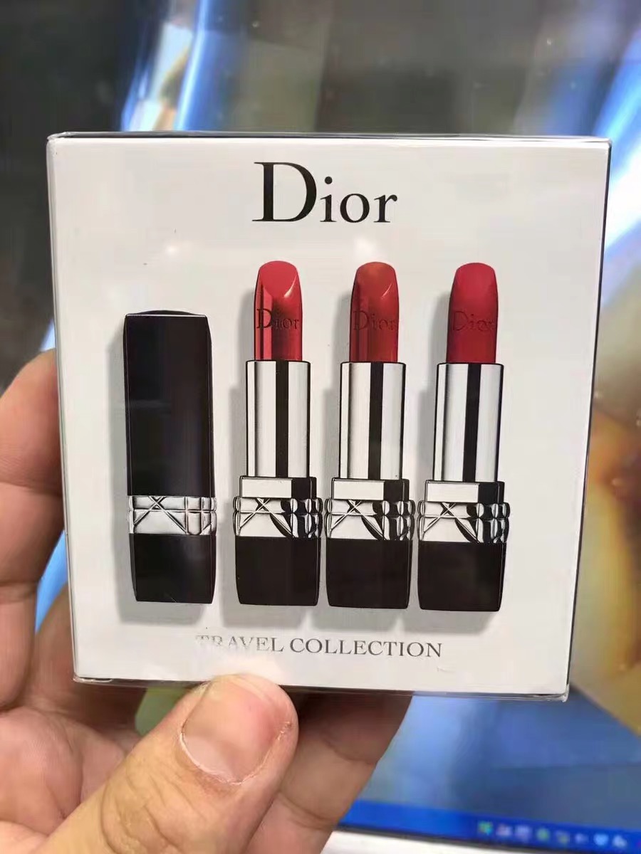 DIOR/迪奥新款限量口红套装3支装套盒 滋润999 哑光999 丝绒999