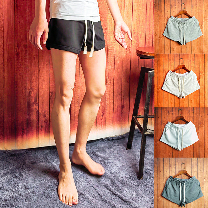 新款男士棉质运动短裤针织卫裤2分裤超短裤热裤马拉松田径跨栏裤