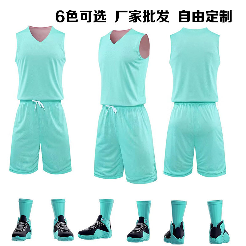 极速夏季健身透气背心球衣印字双篮球服