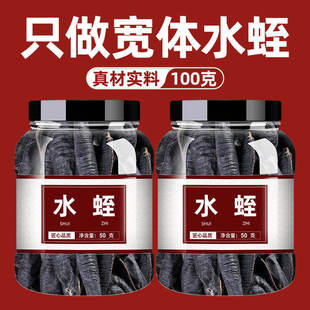 正品大水蛭新货材250g正宗精选蚂蟥宽体金线蚂蟥干金边水蛭粉