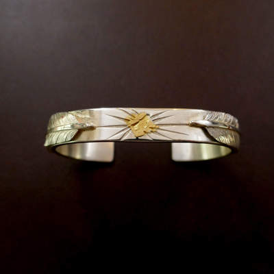 znative错金飞鹰双羽手镯