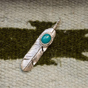 z.native原first arrows职人独立品牌松石欧帕羽毛复古吊坠