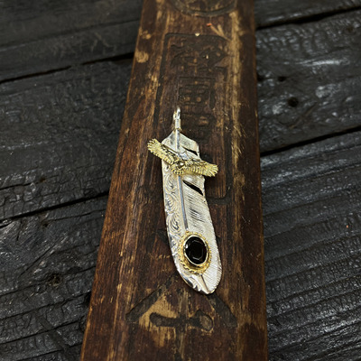 z.native原firstarrows职人独立品牌手工印第安风金老鹰圣诞羽毛