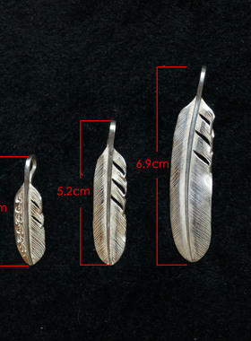 z.native原firstarrows职人独立品牌手工印第安风复古银羽毛吊坠