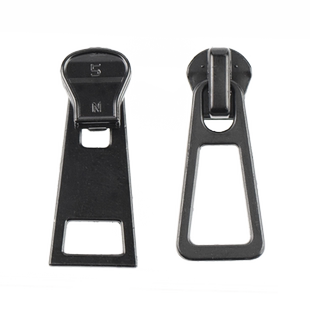 拉链头配件3号5号8号树脂拉链用加厚大号金属拉头黑色衣服双面锁