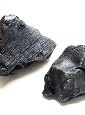 如鸿一物一图天然黑曜石原石摆件冰种水晶矿石大块毛料家居风水