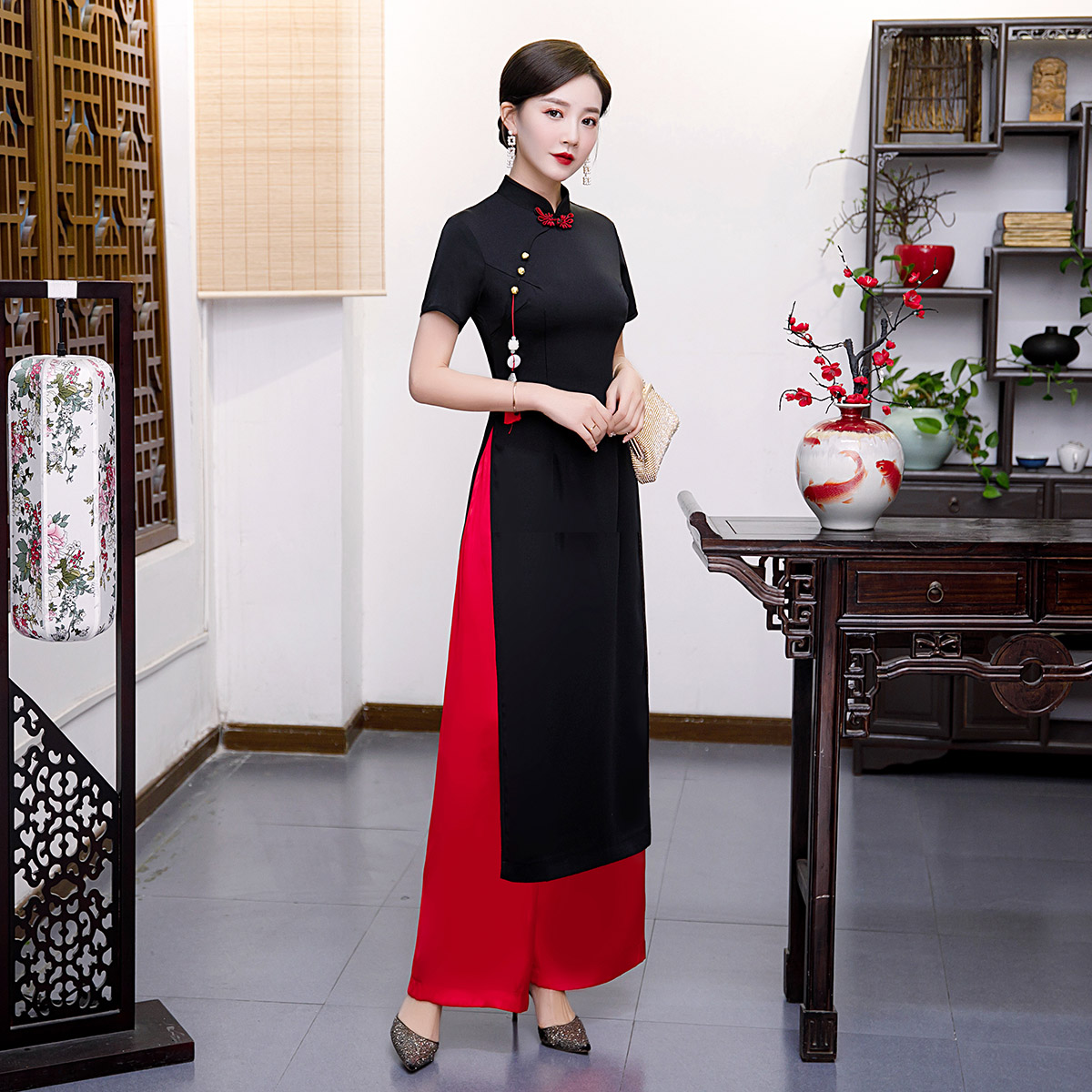 Autumn fashionable trend cheongsam, 2021 years, fitted