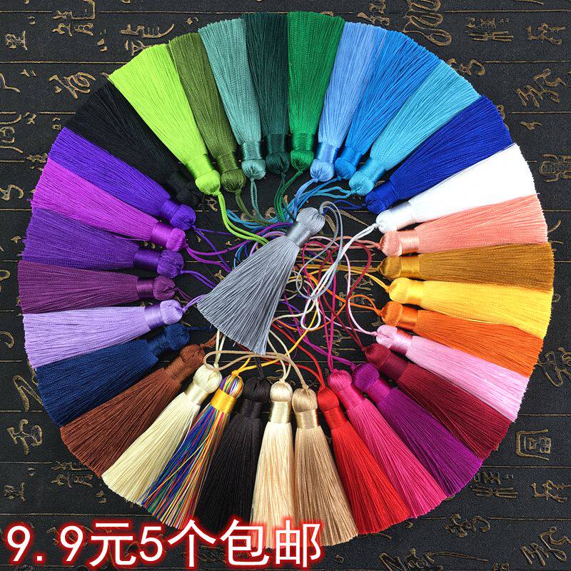 中国结穗子挂件/耳坠古典diy书签佛珠流苏手工桌布配件红流苏穗子