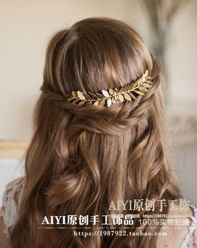 纯手工伴娘发梳欧美婚礼马尾